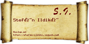 Stefán Ildikó névjegykártya