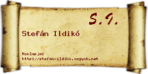 Stefán Ildikó névjegykártya